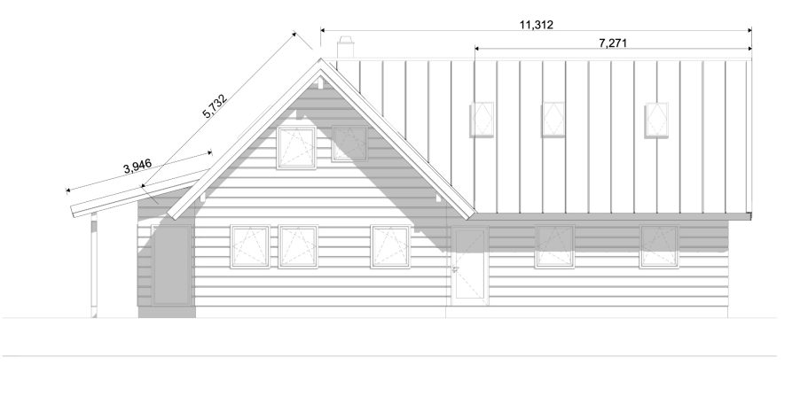 LOG CABIN ELEVATION