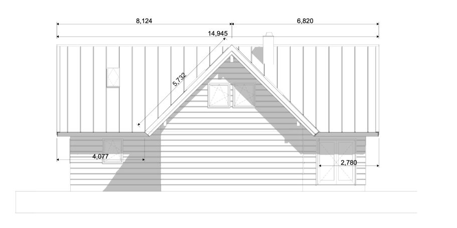 LOG CABIN ELEVATION
